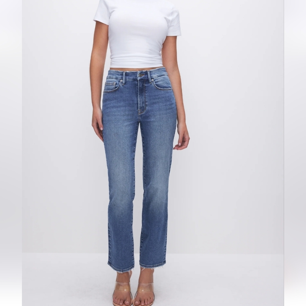 Good American Always Fits Straight Leg Jeans - Size 6 to 12